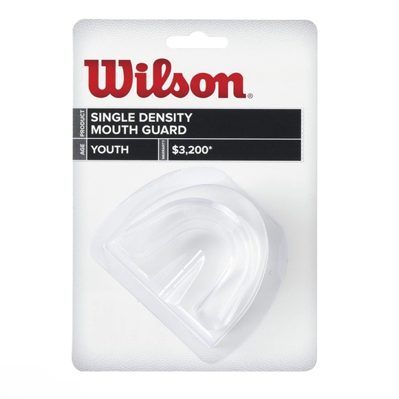 Wilson Clear Youth Single Density Mouth Guard Youth Football Wrestling Child NEW - Picture 1 of 10